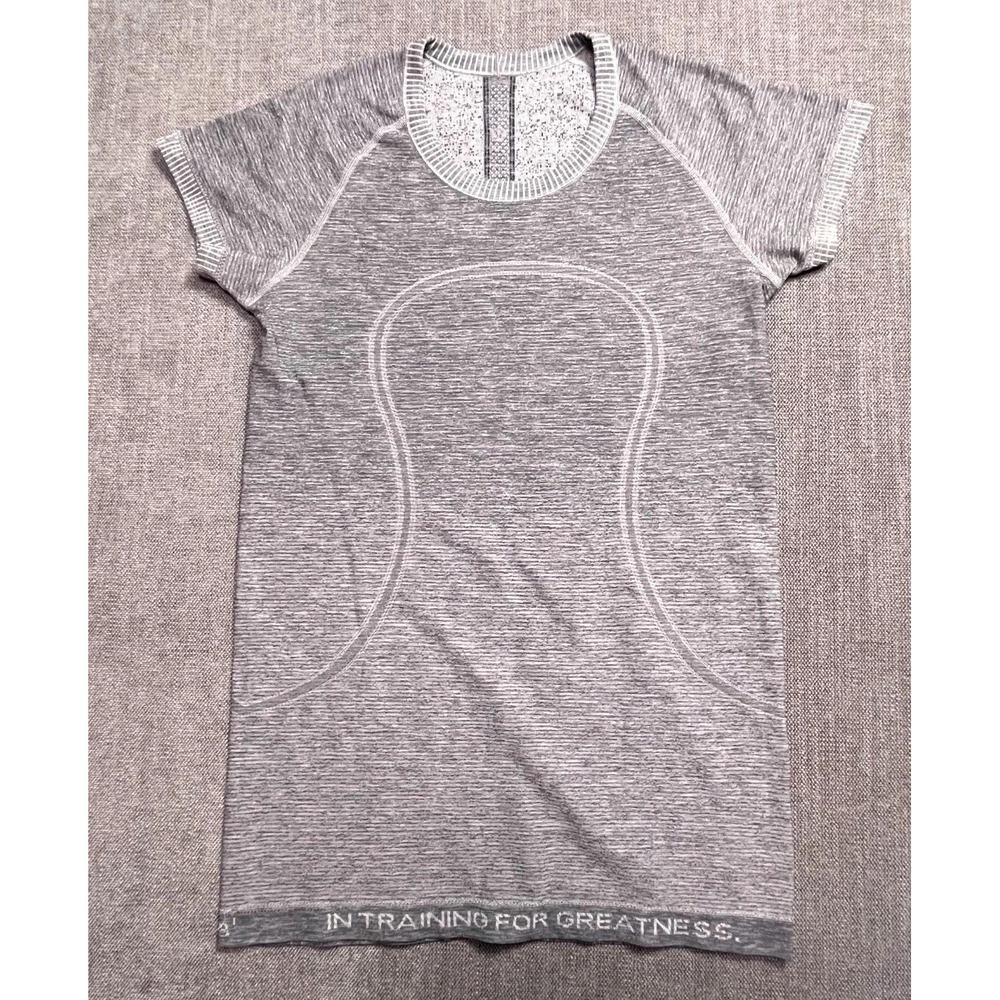Lululemon Swiftly Tech Short Sleeve 2.0 T Shirt Womens 8 Heather Gray Training